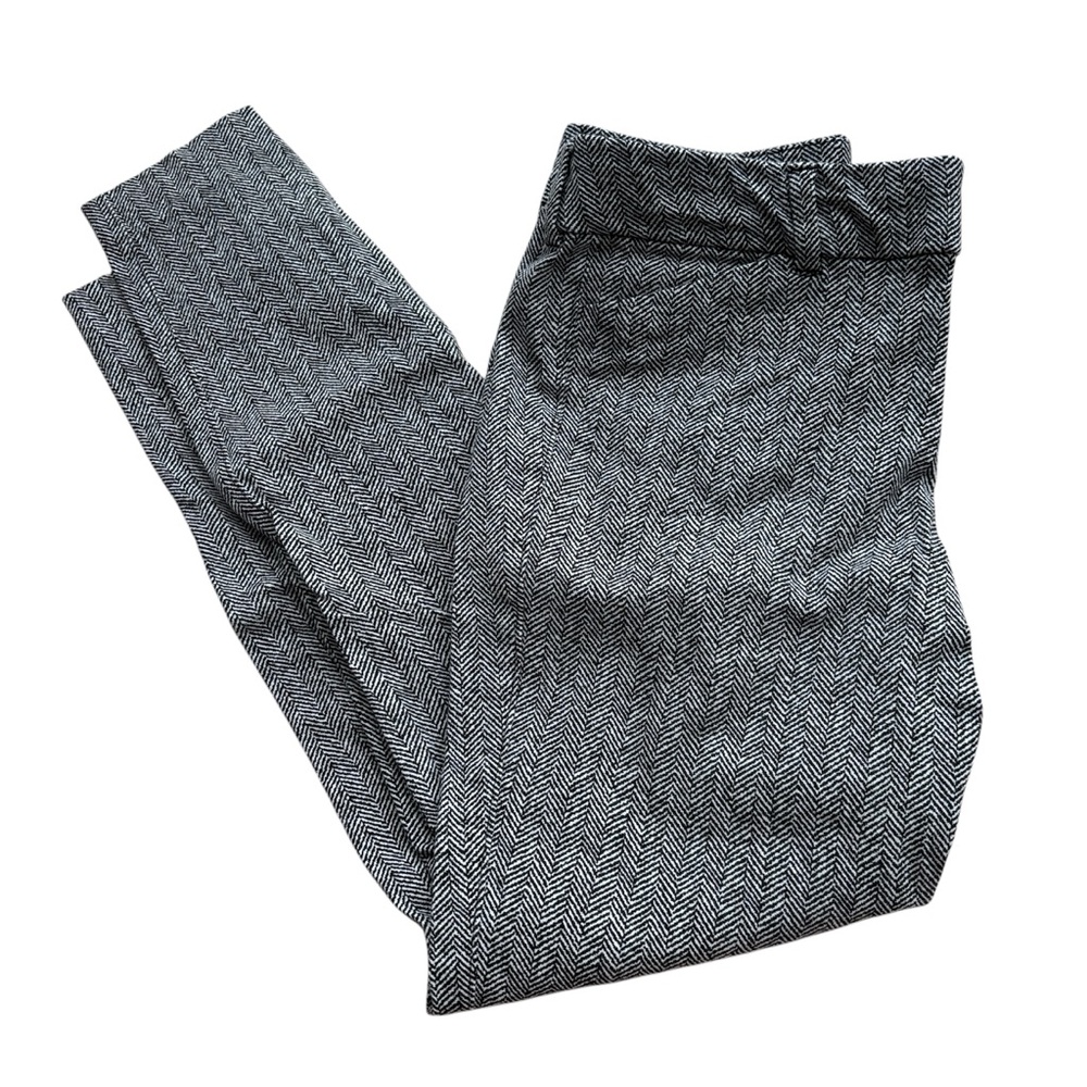 OLD NAVY pixie ankle skinny pants black and white herringbone pattern - size 2